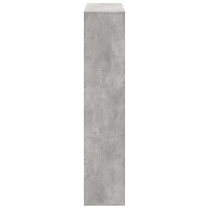 Библиотека, бетонно сива, 100x33x156,5 см, инженерно дърво