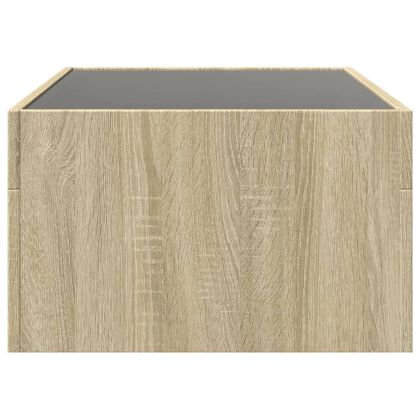 Маса за кафе с Infinity LED, сонома дъб, 90x50x30 см