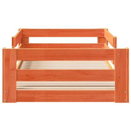 Рамка за легло без матрак, восъчнокафяв, 80x200 см, бор масив