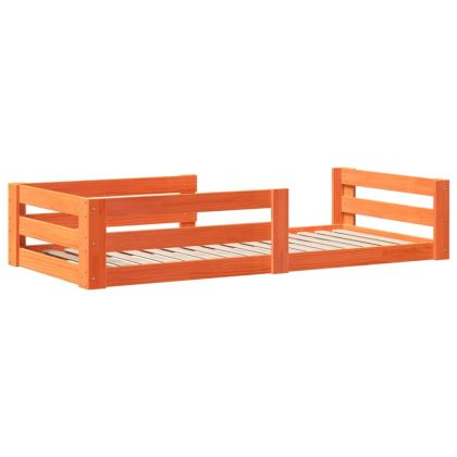 Рамка за легло без матрак, восъчнокафяв, 80x200 см, бор масив