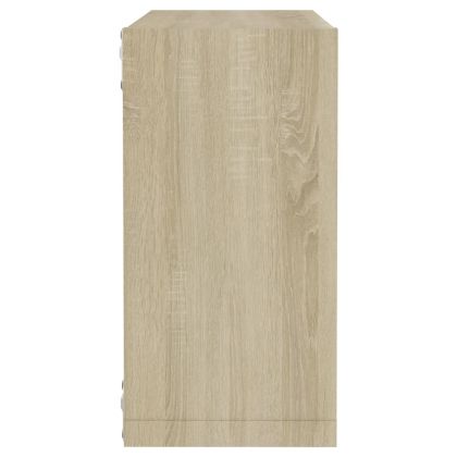 Стенни кубични рафтове, 4 бр, дъб сонома, 30x15x30 см