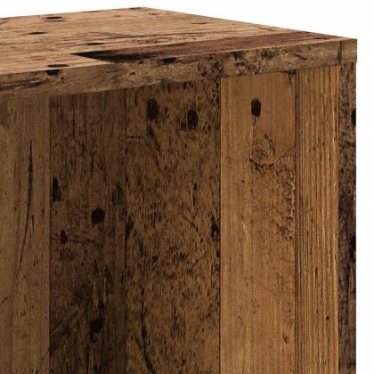 Библиотека, старо дърво, 67x24x161 см, инженерно дърво