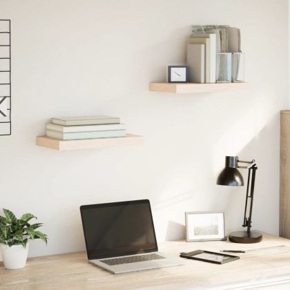 Рафтове за стена, 2 бр, 40x23,5x4 см, инженерна дървесина