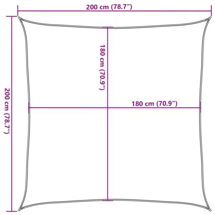 Платно-сенник, HDPE, квадратно, 2x2 м, антрацит