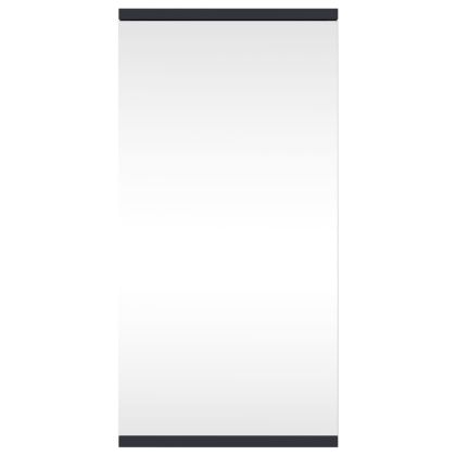 Ъглов шкаф с огледало за баня сив 30x24x60 см