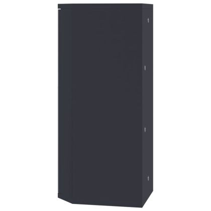 Ъглов шкаф с огледало за баня сив 30x24x60 см