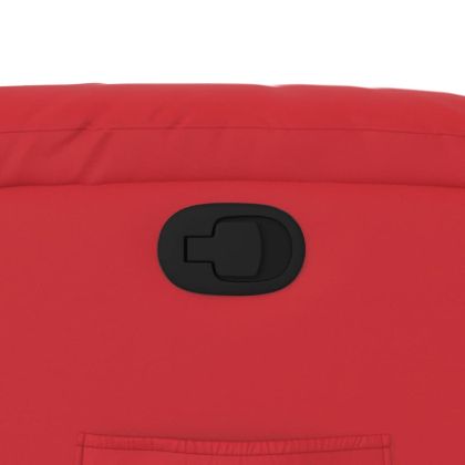 Изправящ реклайнер стол, червен, изкуствена кожа