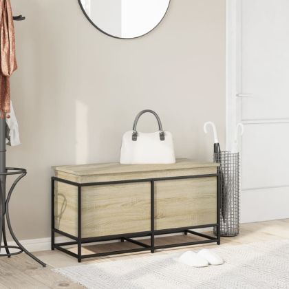 Сандък за съхранение с капак дъб сонома 100x40x51,5 см ПДЧ