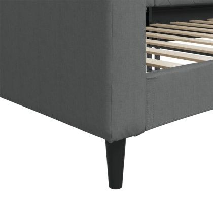 Кушетка, тъмносива, 80x200 см, плат