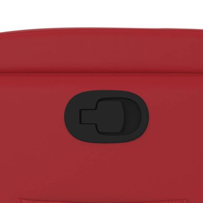 Изправящ реклайнер стол, червен, изкуствена кожа