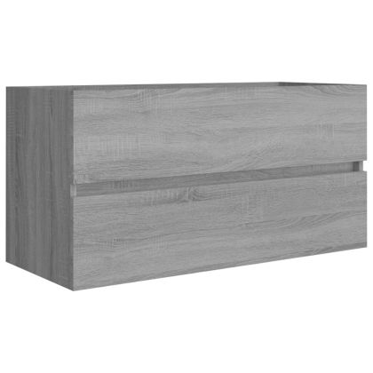 Шкаф за мивка, сив сонома, 90x38,5x45 см, инженерно дърво