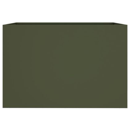 Кашпа, маслиненозелена, 62x47x46 см, стомана