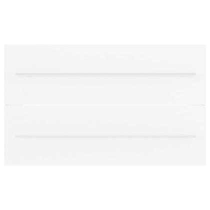 Шкаф за баня с вградена мивка, бял, ПДЧ