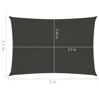 Платно-сенник, 160 г/м², антрацит, 2,5x3 м, HDPE