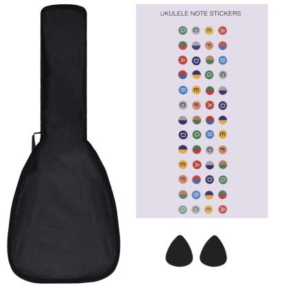 Комплект сопрано укулеле с калъф за деца, розово, 21"