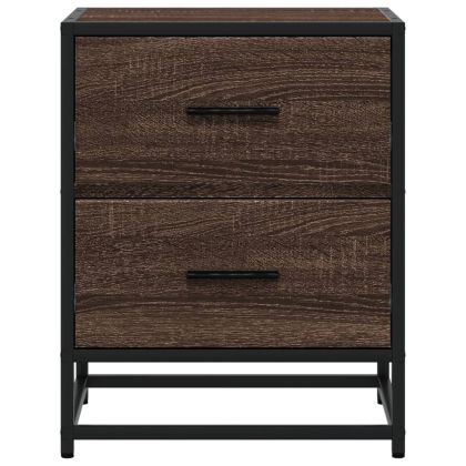 Нощни шкафчета, 2 бр, кафяв дъб, 40x31x50 см, инженерно дърво