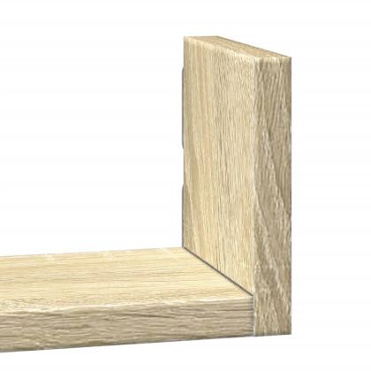 Стенни рафтове, 3 бр, дъб сонома, инженерно дърво