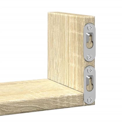 Стенни рафтове, 3 бр, дъб сонома, инженерно дърво