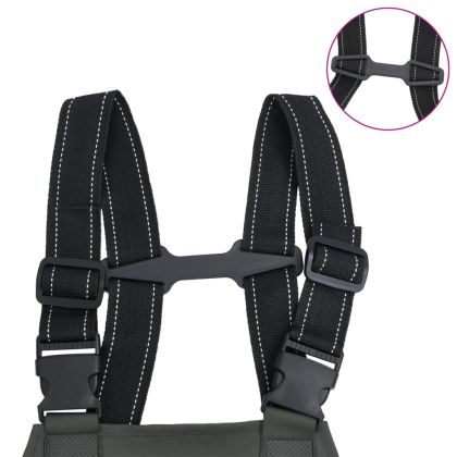 Гащеризон за риболов с ботуши, тъмнозелен, размер 40