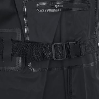 Гащеризон за риболов с ботуши и колан, черен, размер 46