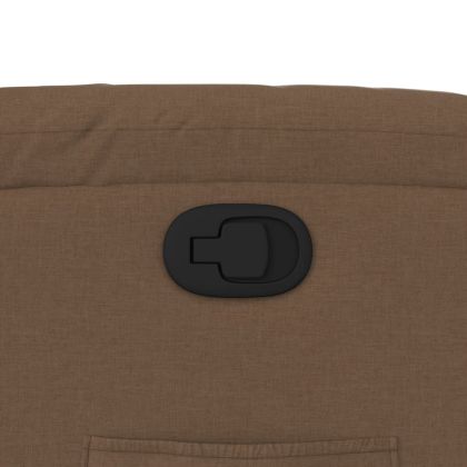 Изправящ реклайнер стол, кафяв, текстил