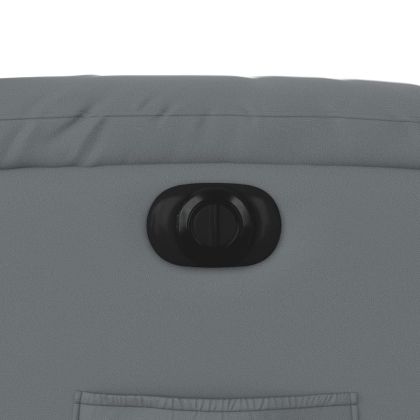 Електрически реклайнер стол, сив, изкуствена кожа