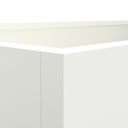 Кашпа, бяла, 62x40x39 см, стомана