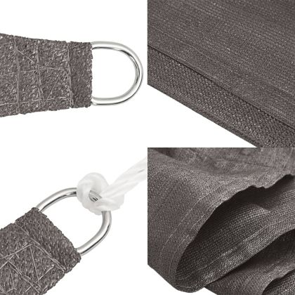 Слънцезащитно платно, HDPE, квадратно, 3.6х3.6 м, черно