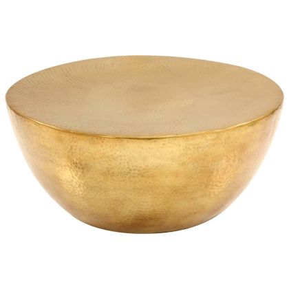 Маса за кафе, кован алуминий, 70x30 см, месинг