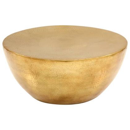 Маса за кафе, кован алуминий, 70x30 см, месинг