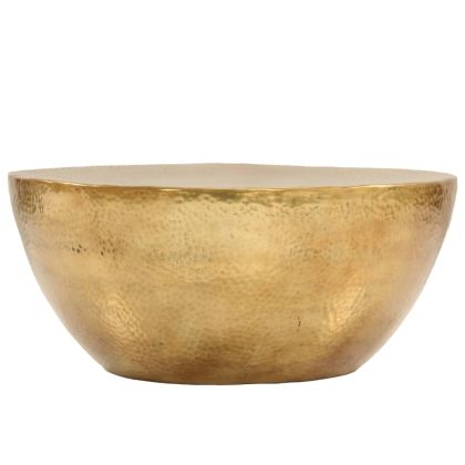 Маса за кафе, кован алуминий, 70x30 см, месинг