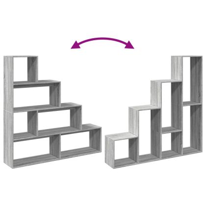 Разделител за стая / библиотека 4 нива 143,5x29x143,5 см