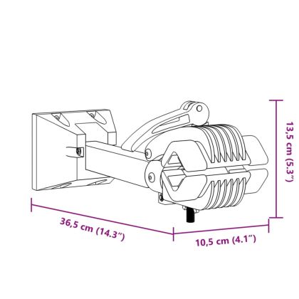 Стойка за ремонт на велосипеди, стенна, сгъваема, стомана
