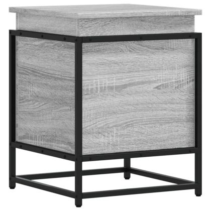 Кутия за съхранение, сив сонома, 40x40x51,5 см, инженерно дърво