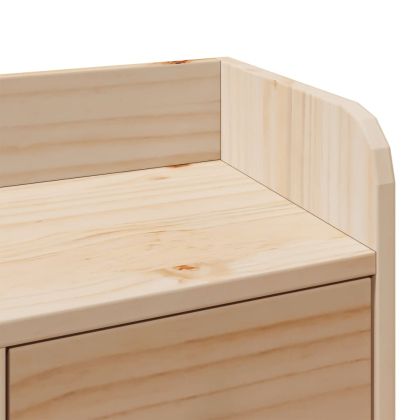 Легло с етажерка за книги, без матрак, 140x200 см, бор масив