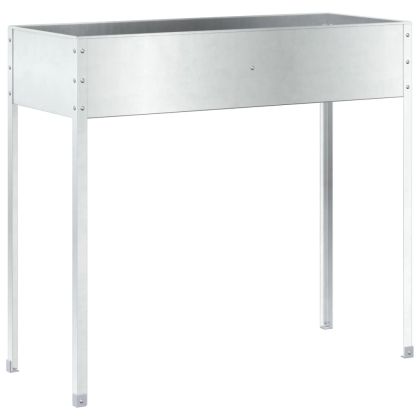 Градинска кашпа, 100,5x40,5x90 см, патинираща стомана