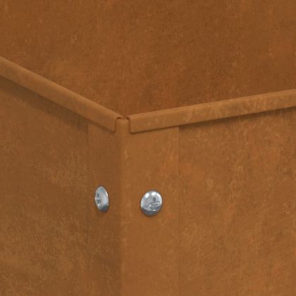 Градинска кашпа, 100,5x40,5x90 см, патинираща стомана