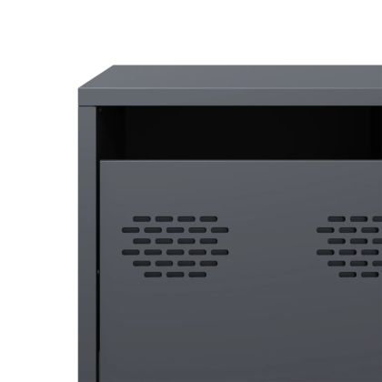 ТВ шкаф, антрацит, 135x39x43,5 см, студеновалцувана стомана