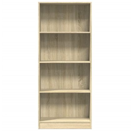 Библиотека, сонома дъб, 60x24x143 см, инженерно дърво