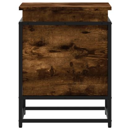 Кутия за съхранение, опушен дъб, 40x40x51,5 см, инженерно дърво