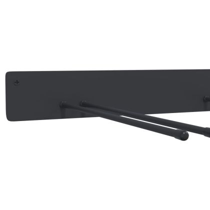 Стенни държачи за градински инструменти, 4 бр, черни, стомана