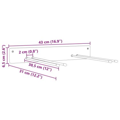 Стенни държачи за градински инструменти, 4 бр, черни, стомана