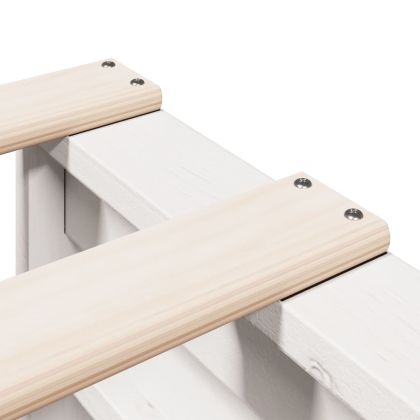 Легло с етажерка за книги, без матрак, 140x200 см, бор масив