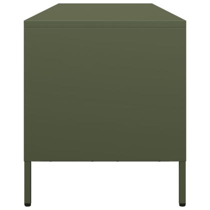 ТВ шкаф маслиненозелен 135x39x43,5 см студеновалцувана стомана