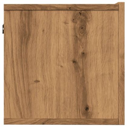 ТВ шкафове за стенен монтаж, 2 бр, дъб артизан, 100x30x30 см