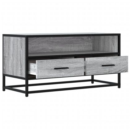 ТB шкаф, сив сонома, 80x34,5x40 см, инженерно дърво и метал