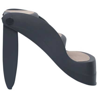 Сгъваема кучешка стълба с 3 стъпала, тъмносива