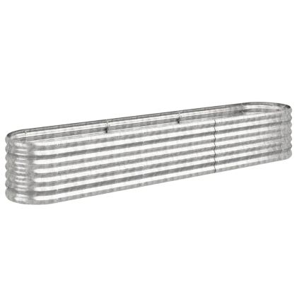 Градинска повдигната леха поцинкована стомана сребрист