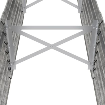 Градинска повдигната леха поцинкована стомана сребрист