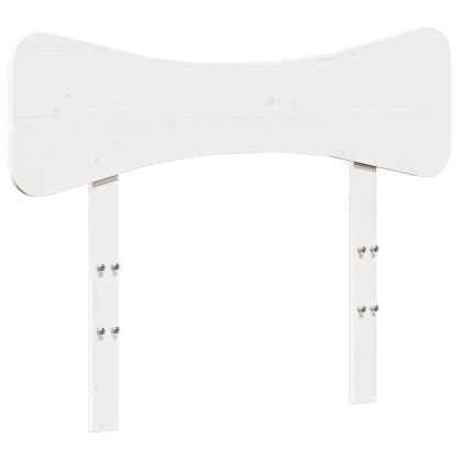 Рамка за легло без матрак, бял, 90x190 см, борово дърво масив